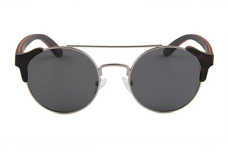 Classical Round Frame Wooden Sunglasses Wholesaler